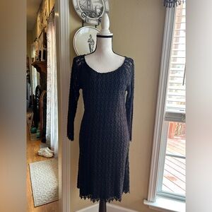 Velvet Brand Elegant Black Lace Dress
